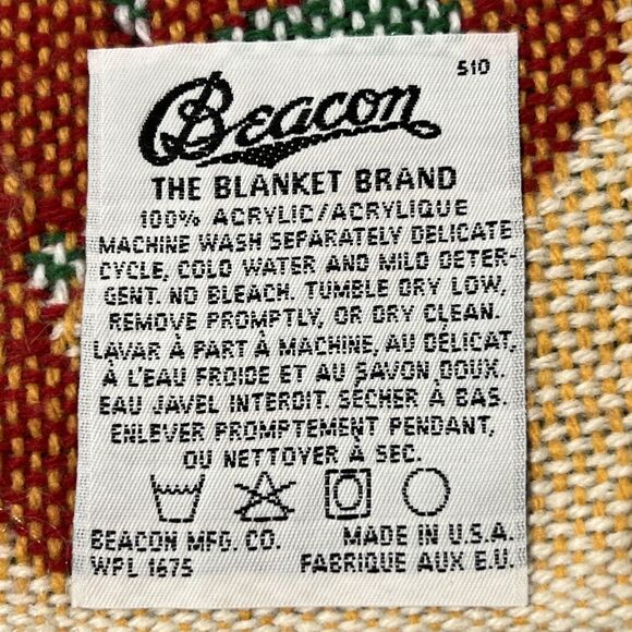 Beacon Christmas Santa Claus Tapestry Throw Blanket ~62x54" Made in USA - Picture 2 of 14